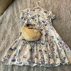 Beautiful Easter dress 4-5 with matching purse
